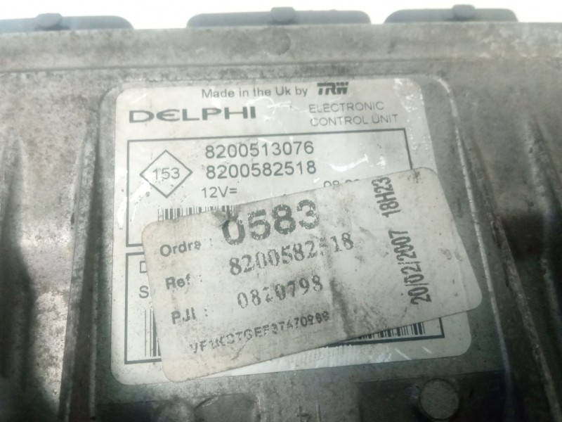 Recambio de centralita motor para renault kangoo referencia OEM IAM 8200530768200582518  