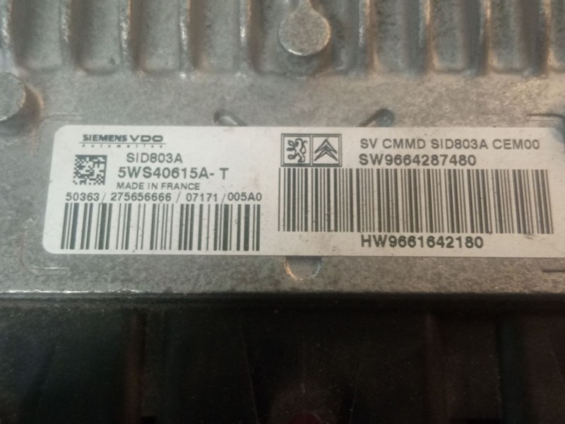 Recambio de centralita motor para citroën c4 referencia OEM IAM 5WS40615AT  