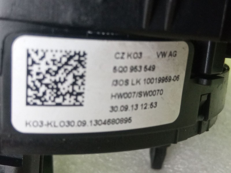 Recambio de mando multifuncion para volkswagen golf golf 1.6 tdi, 105 cv/77 kw, clha referencia OEM IAM 5Q0953507AB  