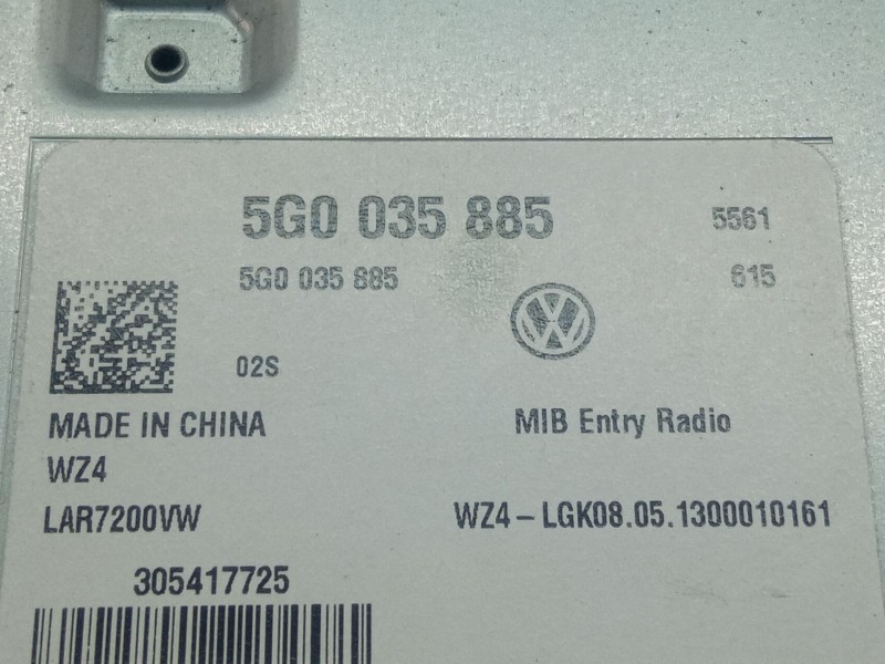Recambio de sistema audio / radio cd para volkswagen golf golf 1.6 tdi, 105 cv/77 kw, clha referencia OEM IAM 5G0035885  