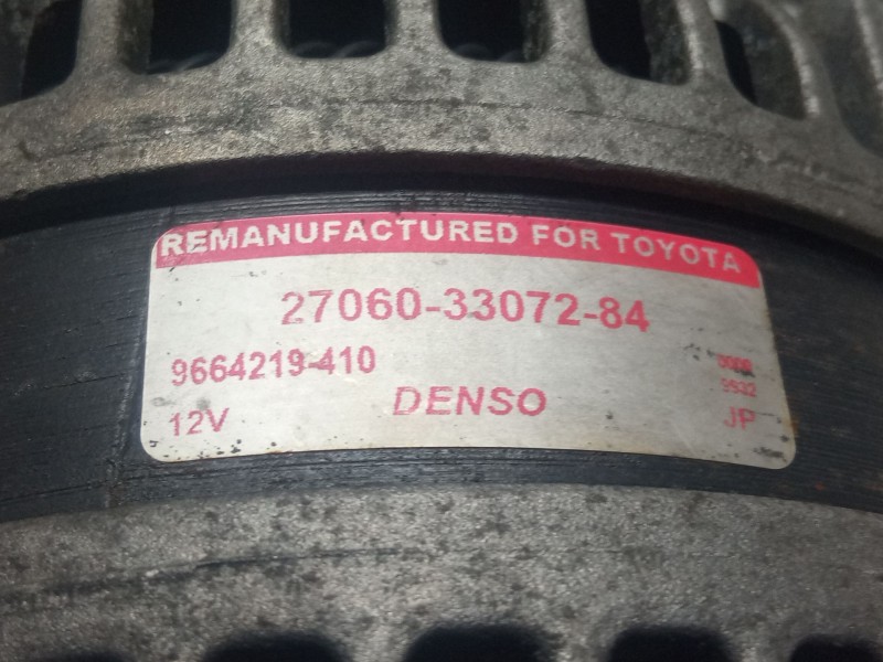 Recambio de alternador para toyota corolla referencia OEM IAM 270603307284  9664219410