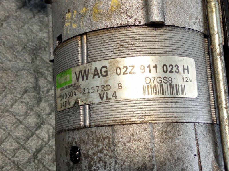 Recambio de motor arranque 12v para seat altea referencia OEM IAM 02Z911023H D7GS8 VALEO 